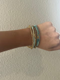 Ocean Breeze Gold Square Bracelet Set (7 Pack)