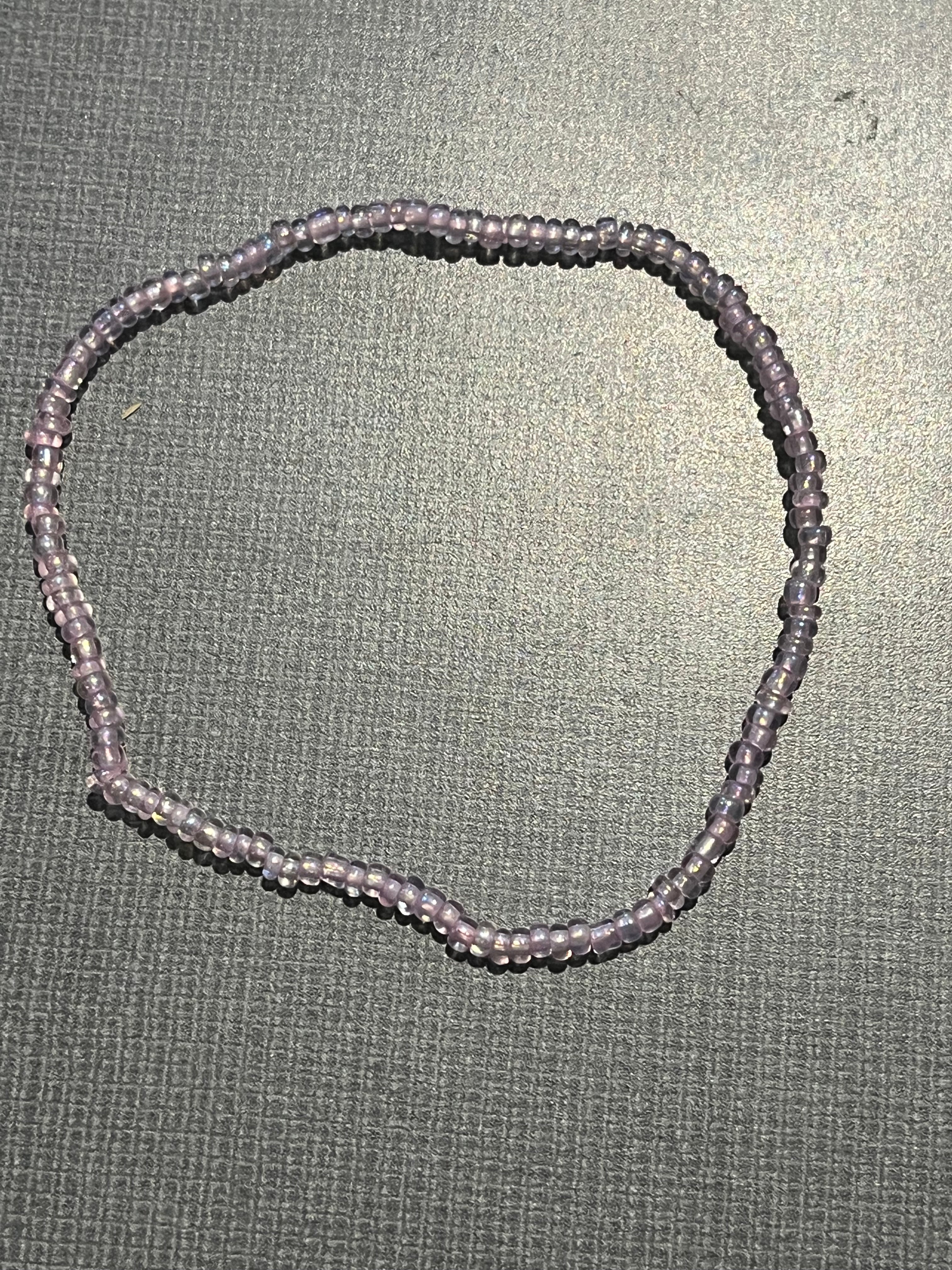 Light pink thin beaded